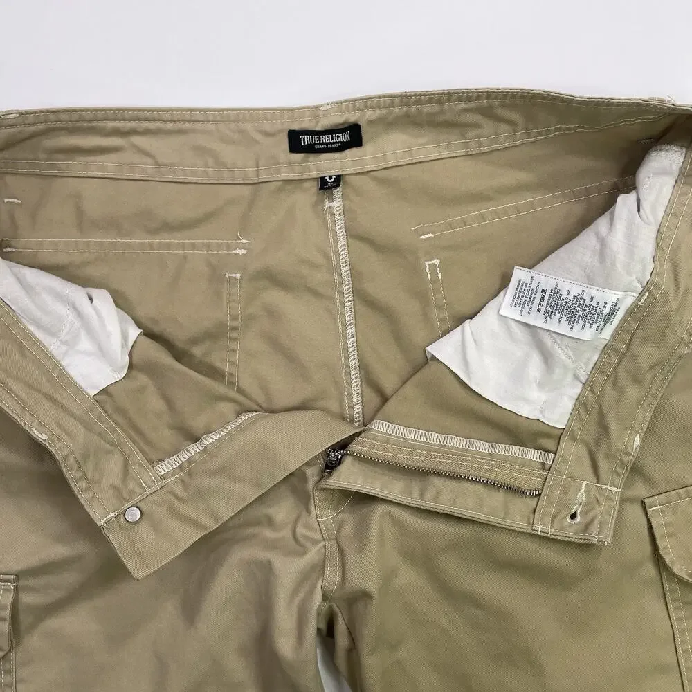 True Religion Cargo Pants Mens 38x31 (M.41x31) Army Utility Biege
